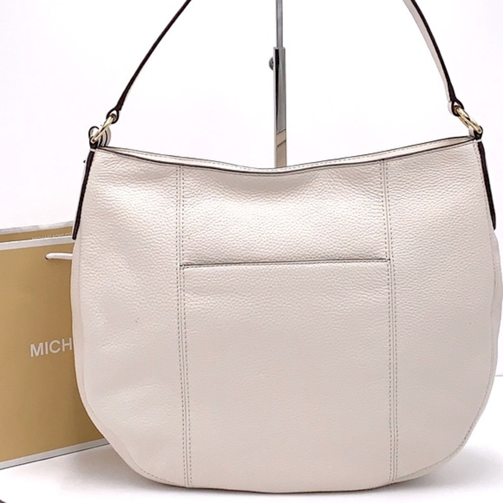 MICHAEL KORS BROOKE LARGE HOBO SHLDR LEATHER LIGHT CREAM COLOR - Picture 4 of 15